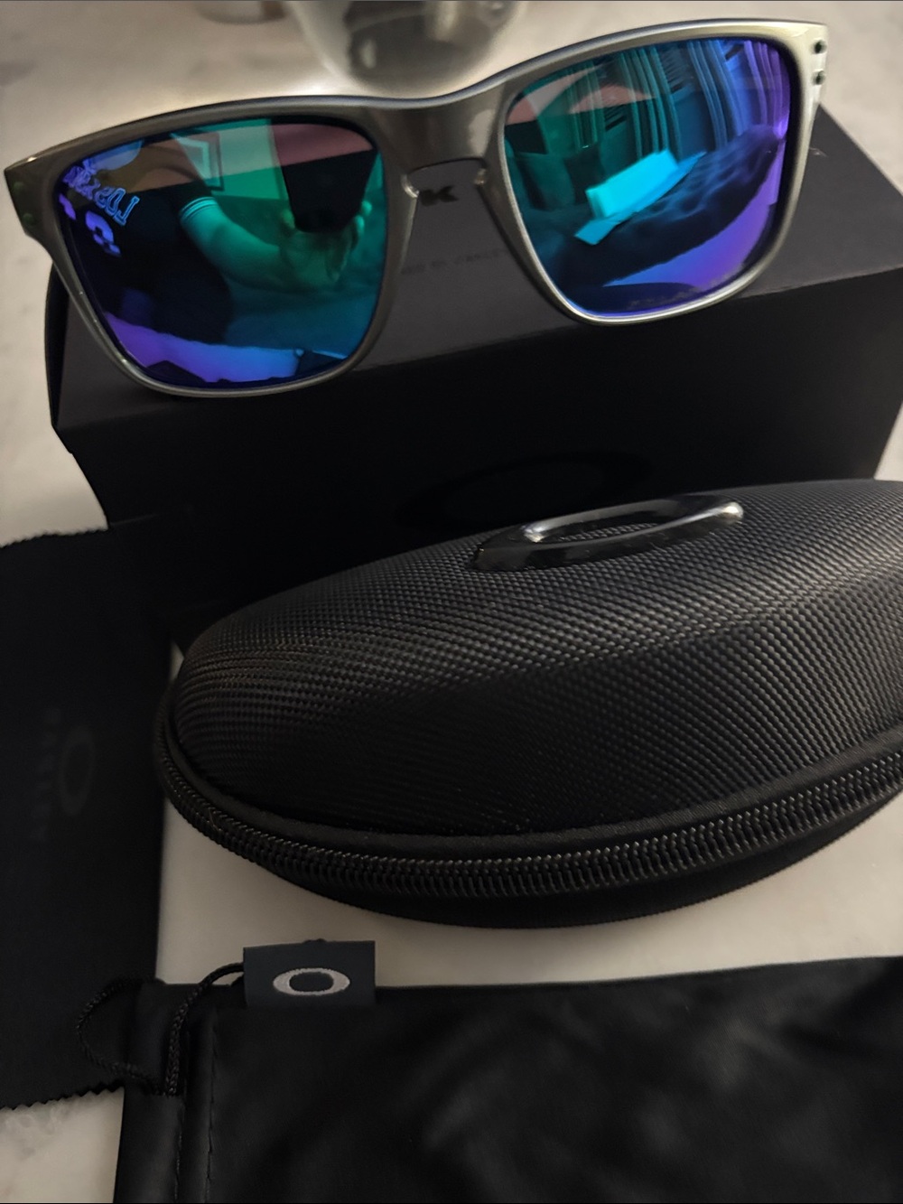 Oakley Holbrook Silver Frame Sunglasses